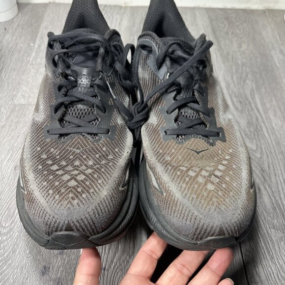 Hoka One One Clifton 9 Mens Sz 13D US Black Running Shoes Sneakers 1127895 BBLC main image 8